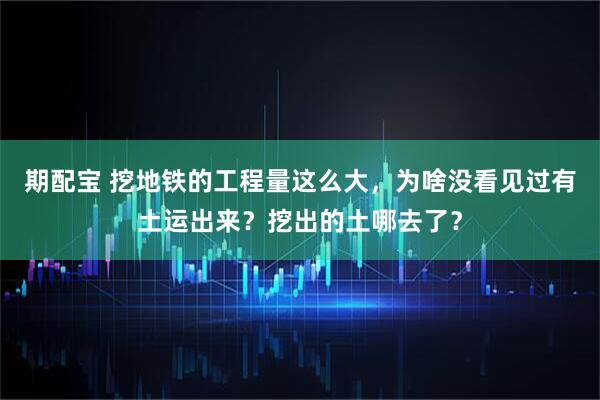 期配宝 挖地铁的工程量这么大，为啥没看见过有土运出来？挖出的土哪去了？