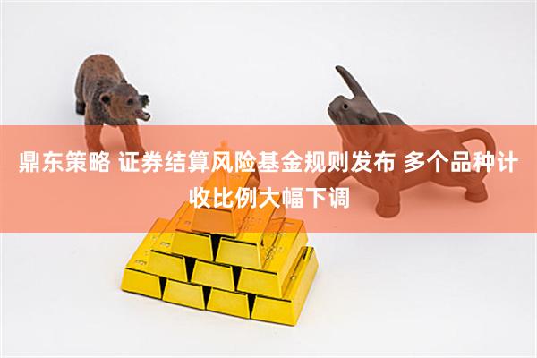 鼎东策略 证券结算风险基金规则发布 多个品种计收比例大幅下调